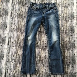 Silver Suki Jeans 30 x 31 Mid Rise Slim Boot